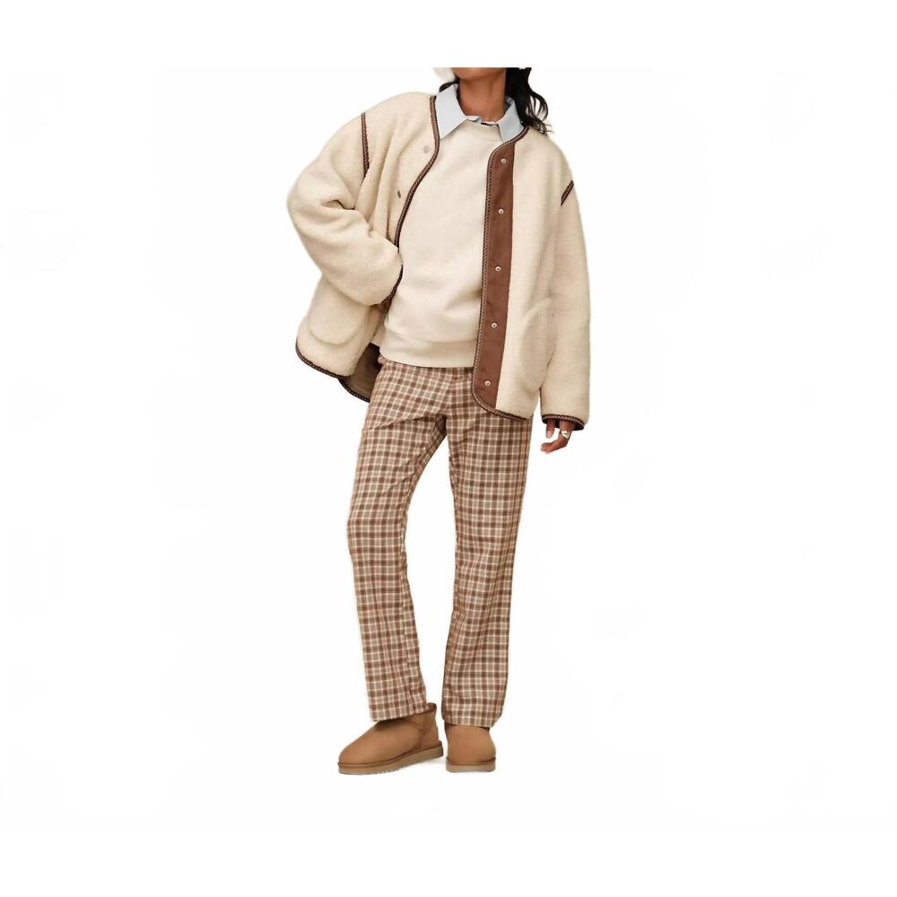 NEW UGG women's emmersyn uggbraid jacket in cream